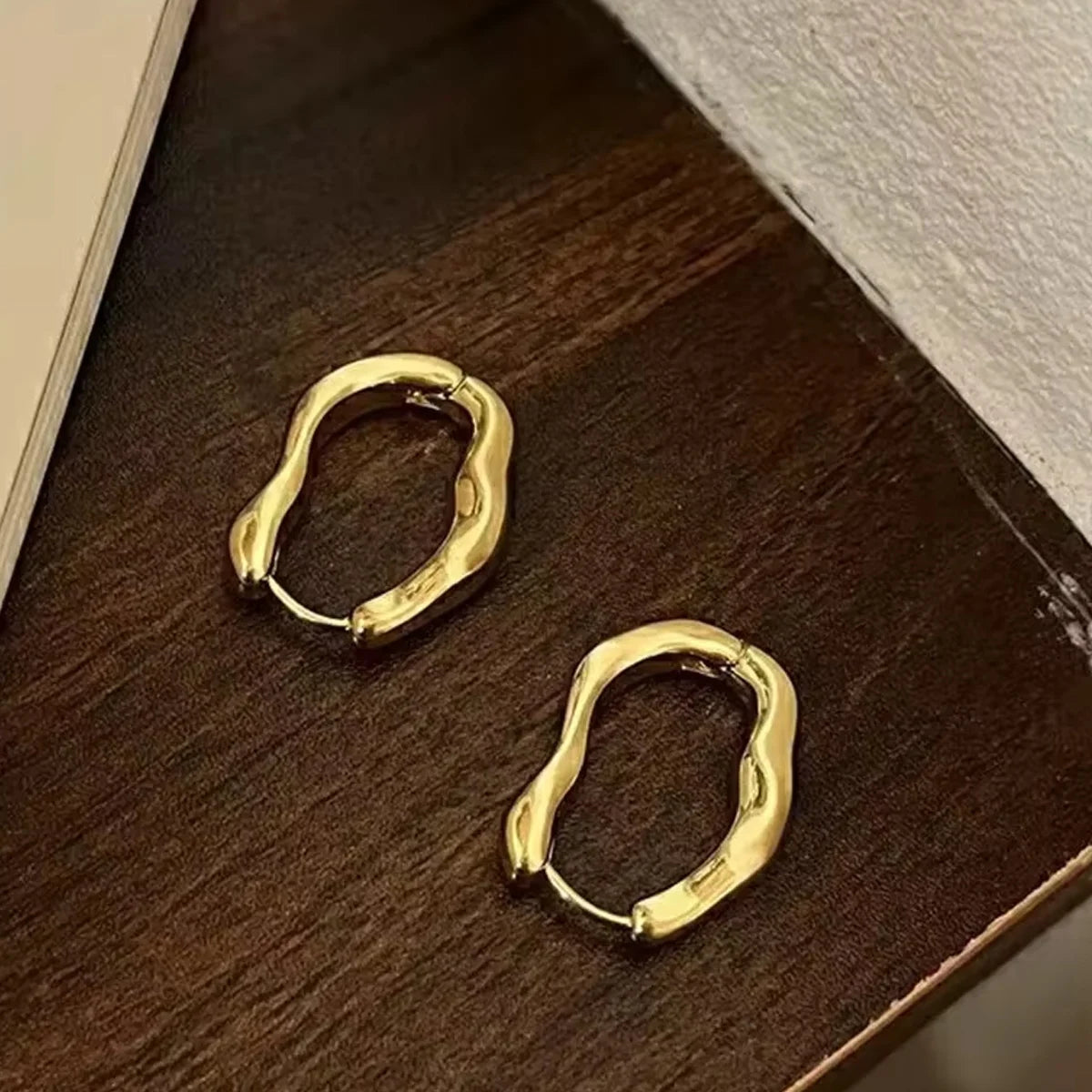 Nepravidelné geometrické náušnice pro ženy ? Trendy Personalizované Hoop náušnice, jednoduché a elegantní módní šperky