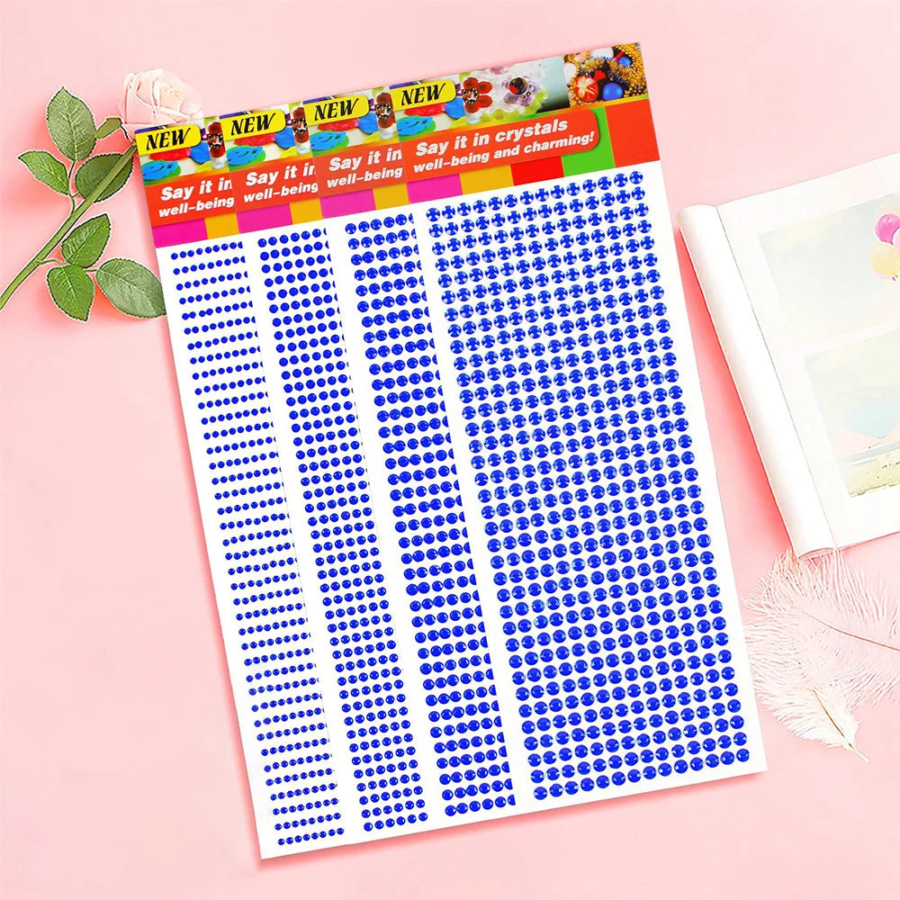 1040/900/504Ks Akrylová vrtačka DIY Crystal Shainstone Samolepky pro telefonní případy, karty a řemesel