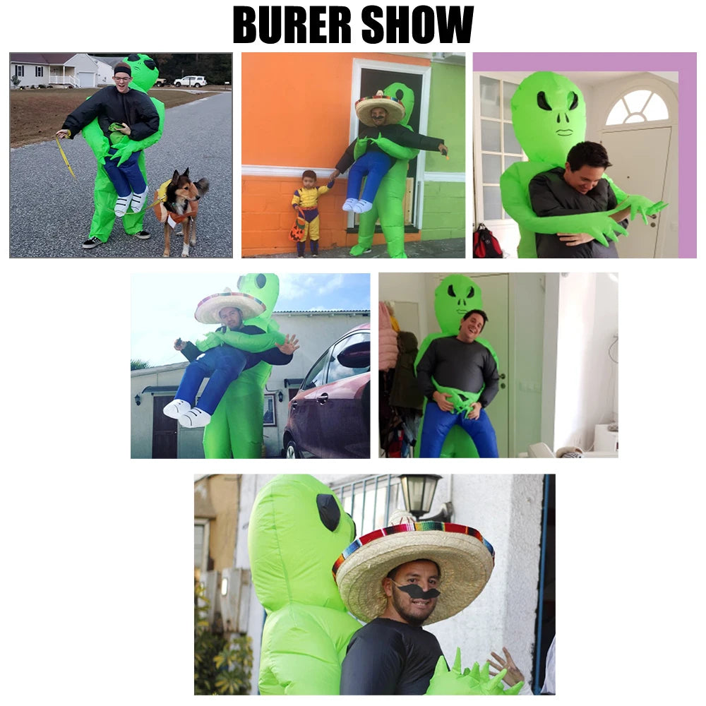 ET-mimozemšťané Nafukovací kostým ? Strašidelné Monster Cosplay pro dospělé a děti, Halloween, Vánoce, Díkůvzdání, Party, Festival Kostým