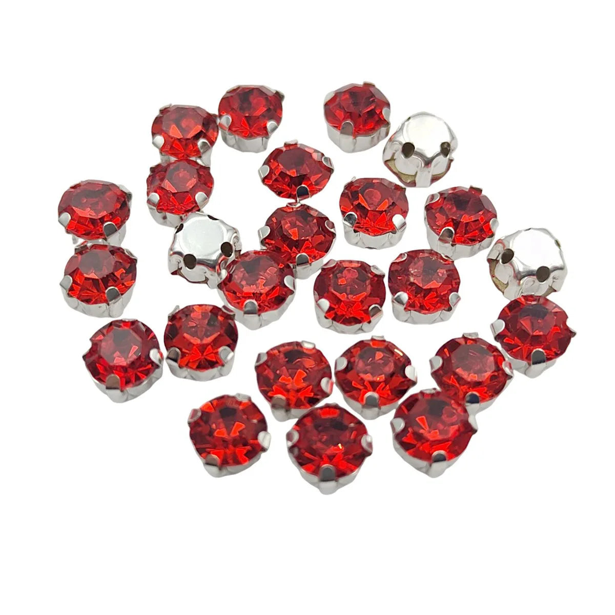 Kulaté skleněné šatníky s drápkem ? Silver Base Šít-On krystaly pro oblečení, boty, a řemesla