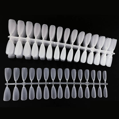 120PCS Matte Press-On Nail Tips – Soft Full-Cover Oval Almond False Nails for DIY Manicure