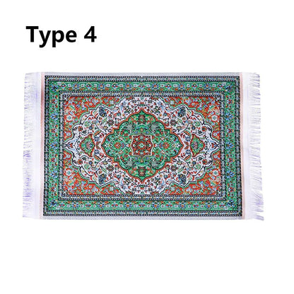1:12 Scale Turkish Style Miniature Dollhouse Carpet – Floor Covering for Playing House & Doll Accessories