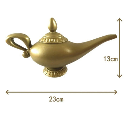 Aladdin Genie Lampy Kostýmy Prop Vintage Dekorativní čaj, Retro Magic Lamp Ornament pro Halloween, Vánoční a Party Dekorace