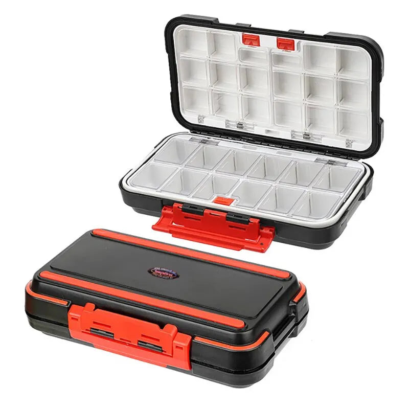 Premium Vodotěsný dvoused-rybolov Tackle Box Ş Multifunkční Bait & Tool Organizátor