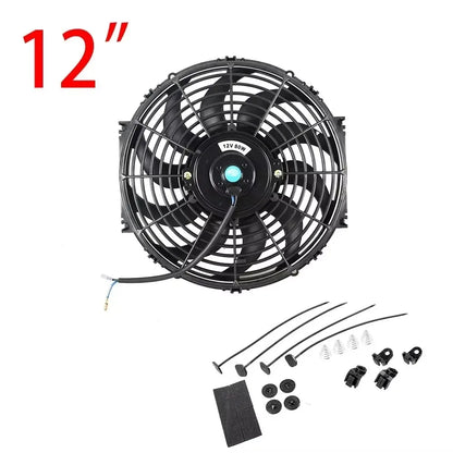 Univerzální 7/9/10/12/14/16 Inch 12V 80W Auto Radiátor Chlazení Fan Blade - elektrické klimatizace Ventilátor Kit 2100RPM