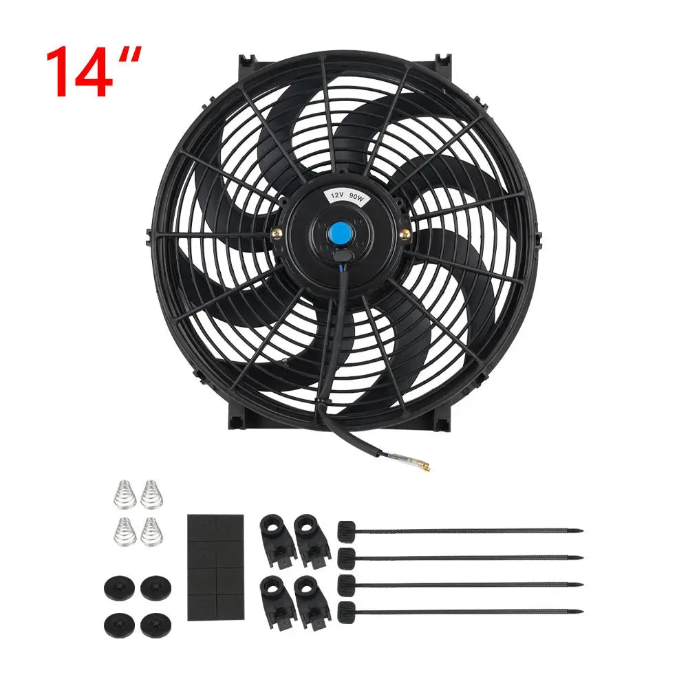 Univerzální 7/9/10/12/14/16 Inch 12V 80W Auto Radiátor Chlazení Fan Blade - elektrické klimatizace Ventilátor Kit 2100RPM