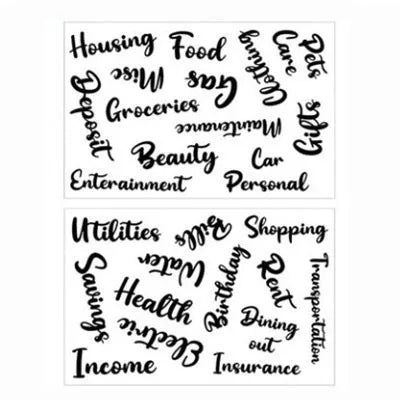 A6 PU Leather Budget Planner Mramor Notebook & Peníze Úspora Organizátor pro kancelář, školu a osobní finance