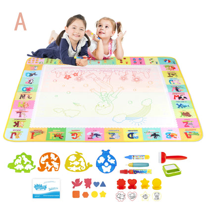 100x80CM Magic Water Drawing Mat Reasonable Doodle Board Montessori Educational Toy for Kids