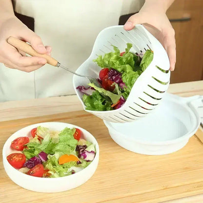 Zeleninový salát Chopper Bowl Multifunkční ovoce a zelenina Cutter, Slicer a Strainer pro kuchyni