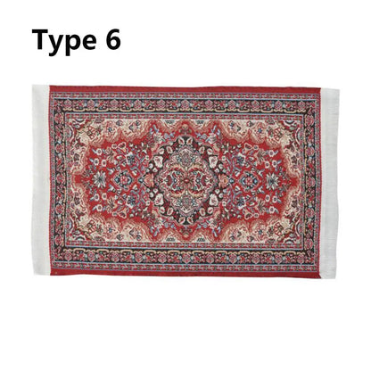 1:12 Scale Turkish Style Miniature Dollhouse Carpet – Floor Covering for Playing House & Doll Accessories