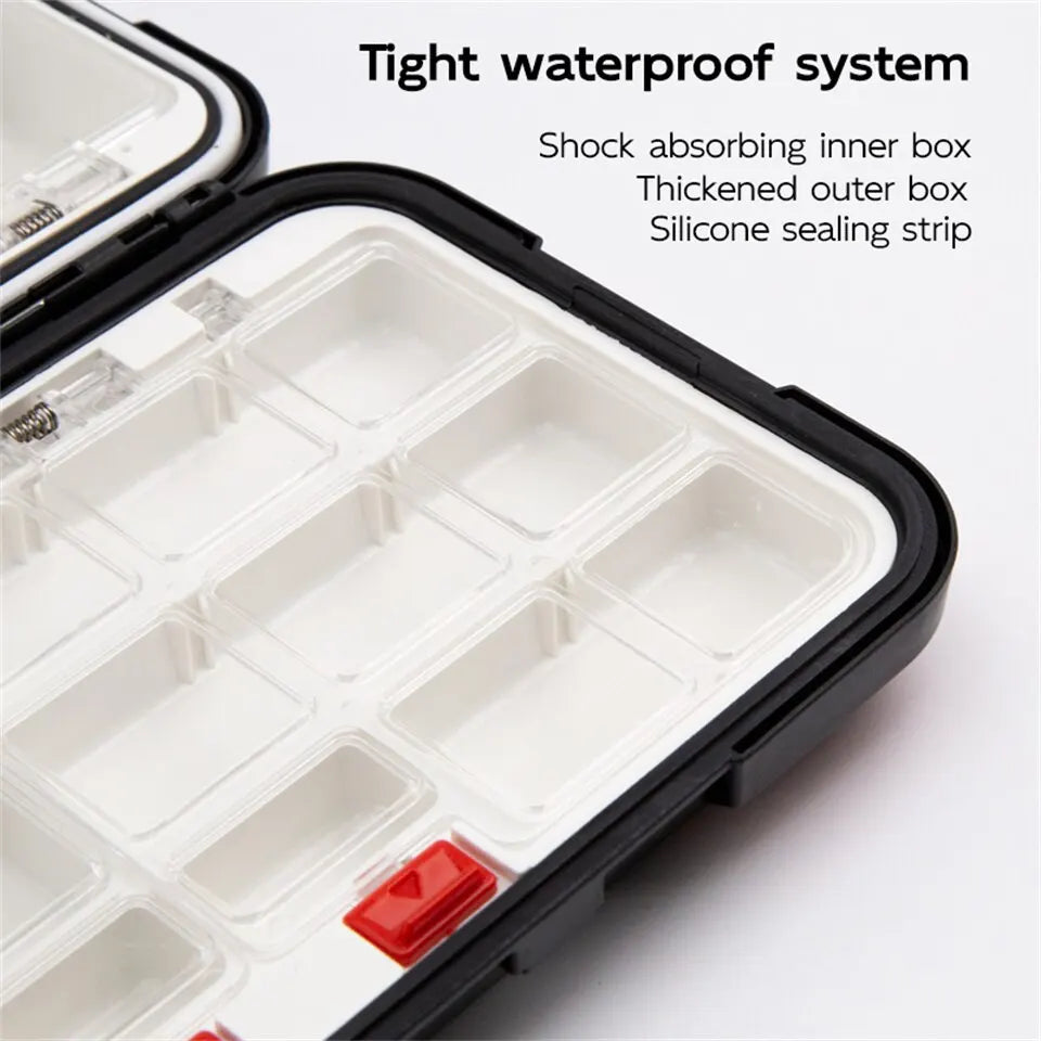 Premium Vodotěsný dvoused-rybolov Tackle Box Ş Multifunkční Bait & Tool Organizátor