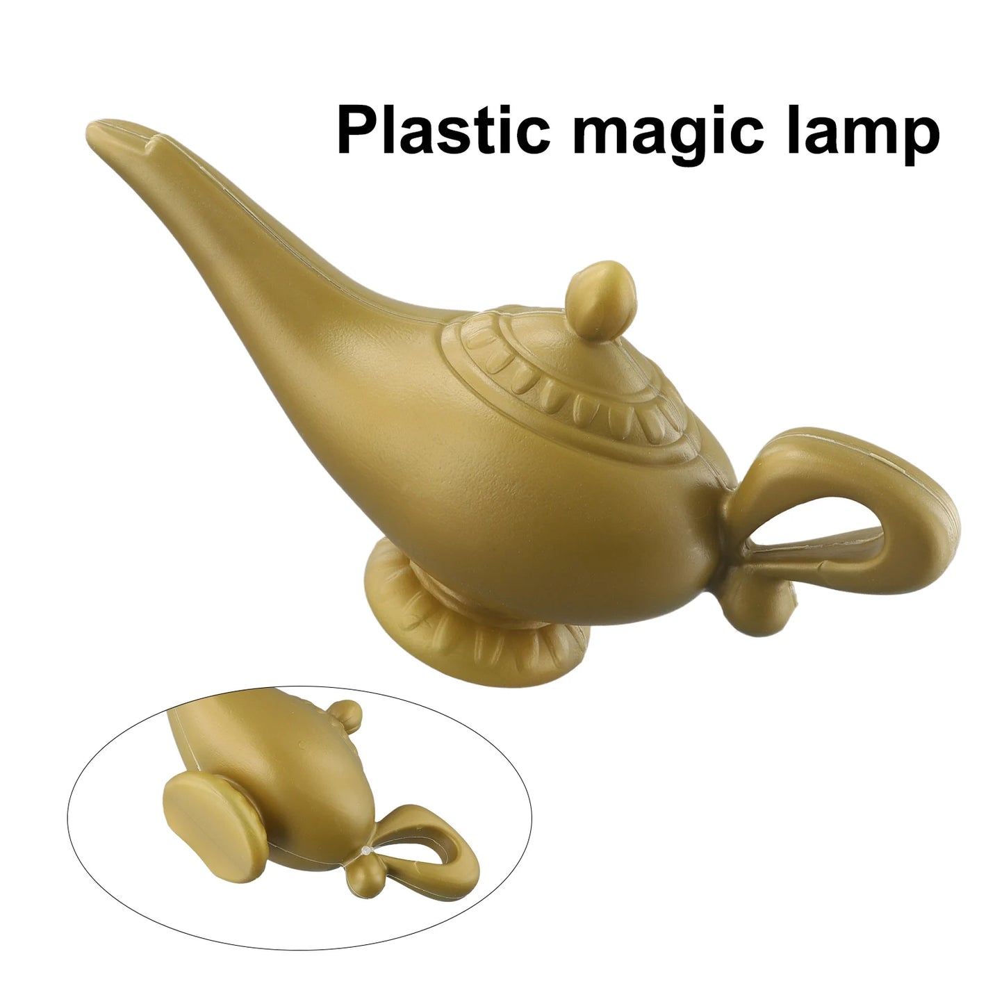 Aladdin Genie Lampy Kostýmy Prop Vintage Dekorativní čaj, Retro Magic Lamp Ornament pro Halloween, Vánoční a Party Dekorace