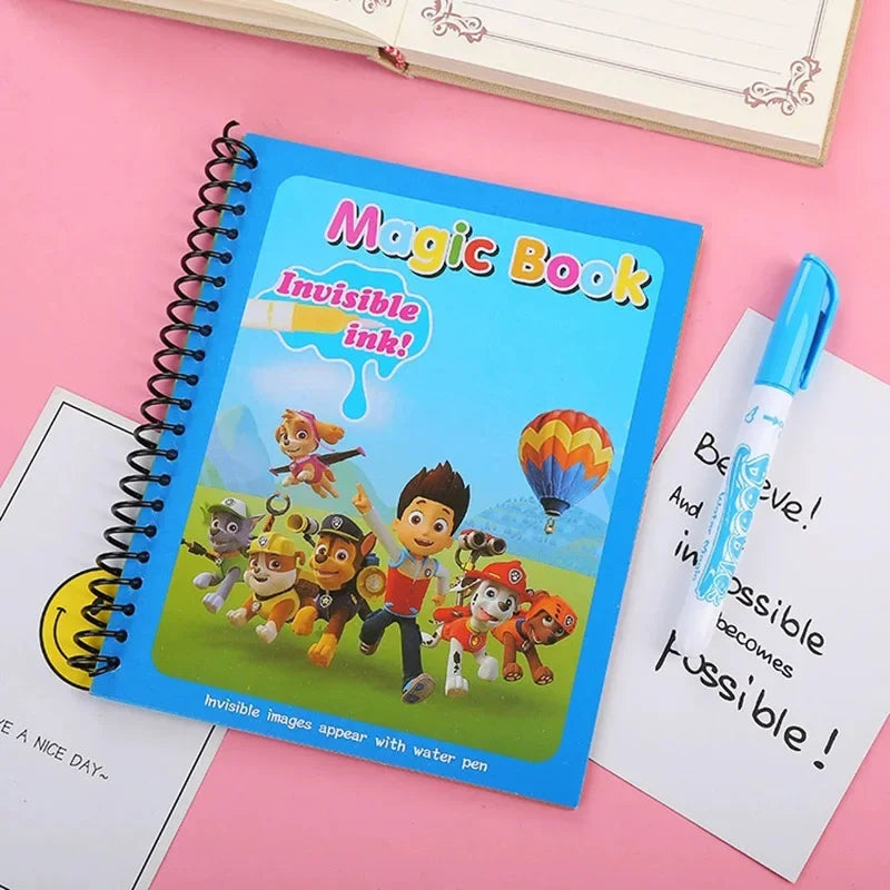 Paw Patrol Kresba Omalovánky pro děti Magic Water Book s perem Děti Vzdělávání Toy Baby