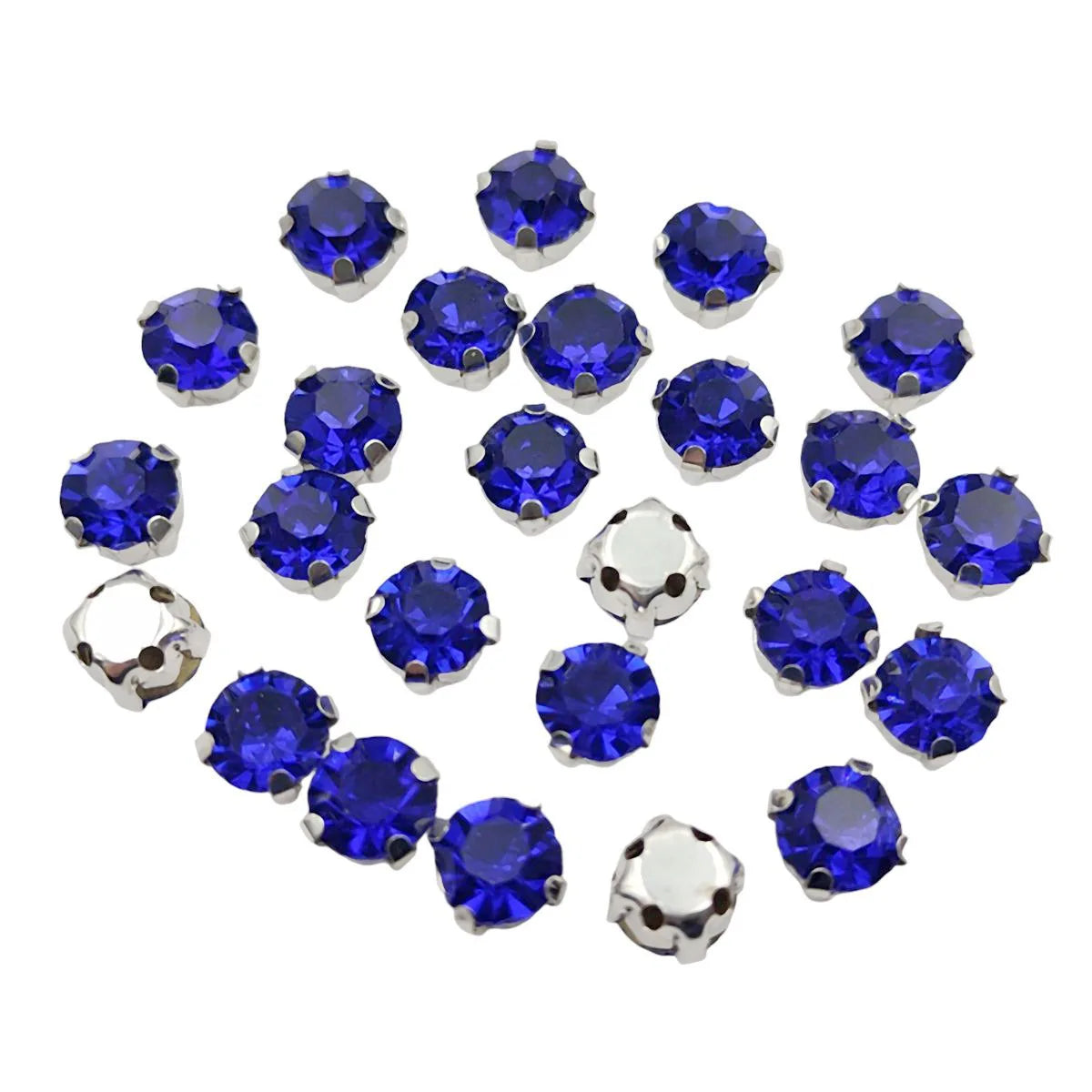 Kulaté skleněné šatníky s drápkem ? Silver Base Šít-On krystaly pro oblečení, boty, a řemesla