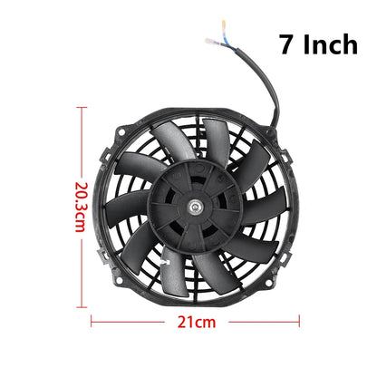 Univerzální 7/9/10/12/14/16 Inch 12V 80W Auto Radiátor Chlazení Fan Blade - elektrické klimatizace Ventilátor Kit 2100RPM