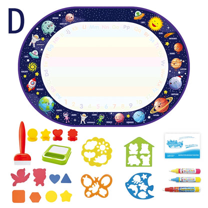 100x80CM Magic Water Drawing Mat Reasonable Doodle Board Montessori Educational Toy for Kids