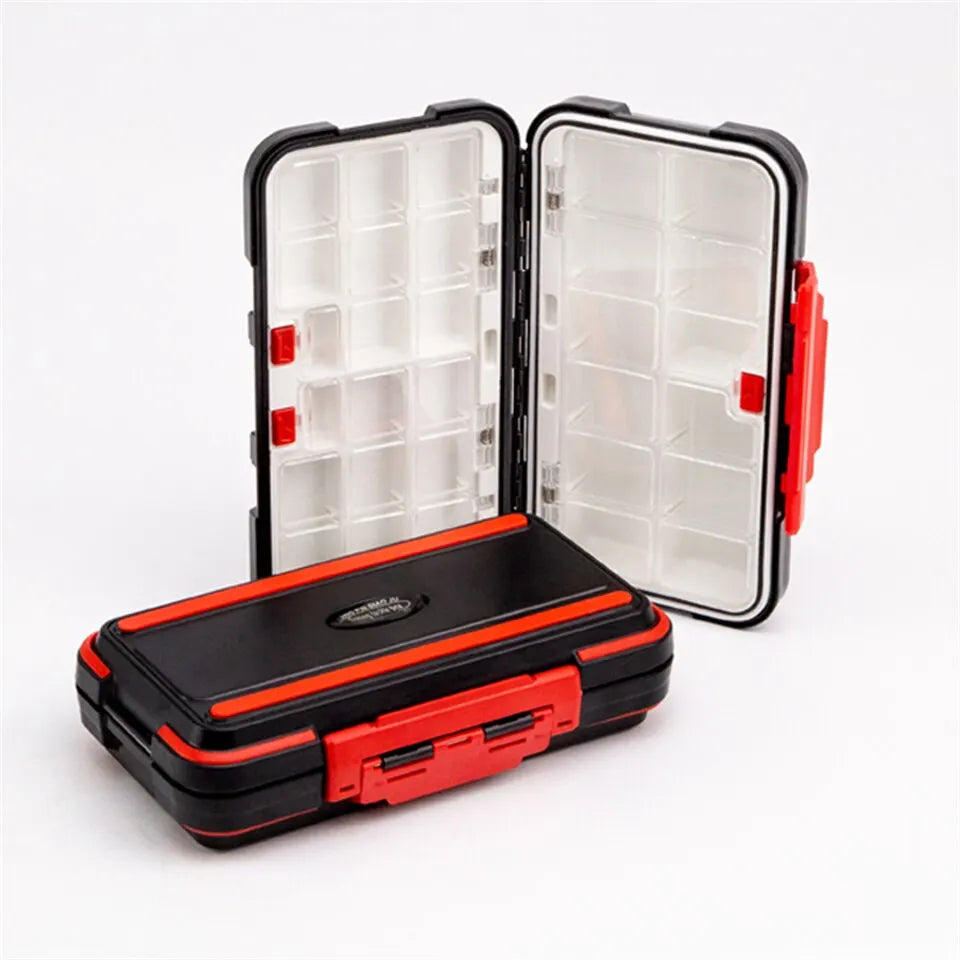 Premium Vodotěsný dvoused-rybolov Tackle Box Ş Multifunkční Bait & Tool Organizátor