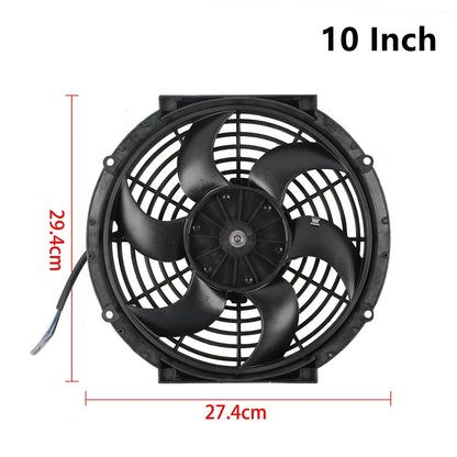 Univerzální 7/9/10/12/14/16 Inch 12V 80W Auto Radiátor Chlazení Fan Blade - elektrické klimatizace Ventilátor Kit 2100RPM