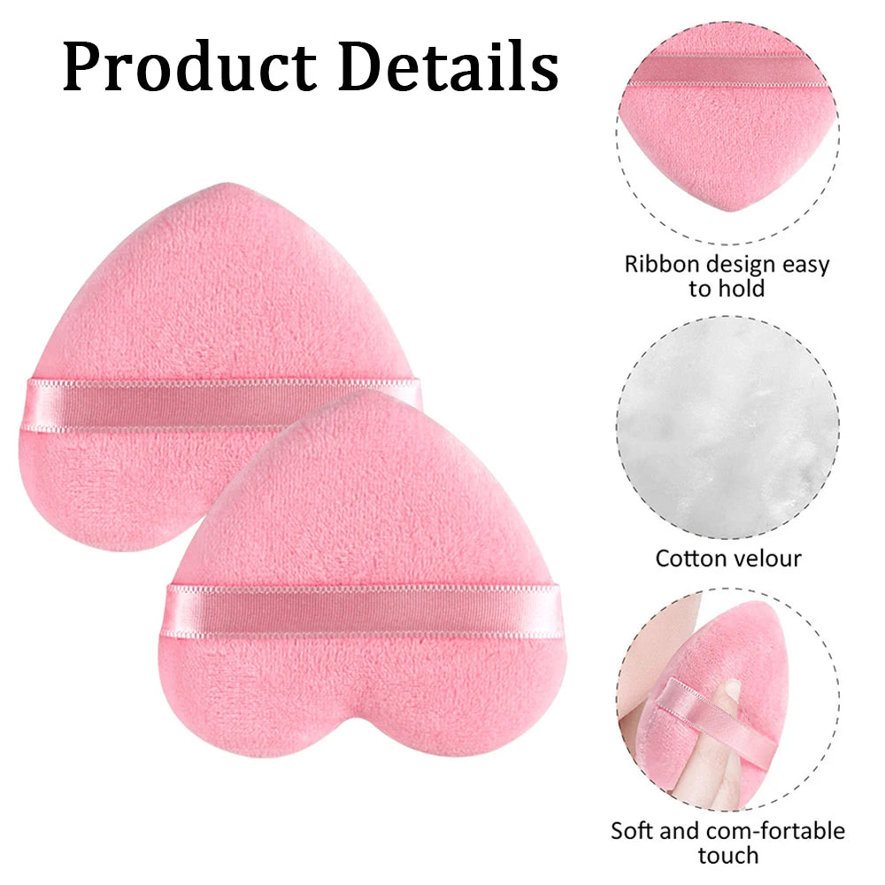 20/30Pcs Triangle Velvet Powder Puff – Wet & Dry Use Makeup Sponge for Foundation, Cosmetics, and Beauty Blending